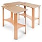 28" Tall Wooden Display Tables, Modular Design, Eco-Friendly Poplar Wood - Natural