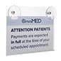 Acrylic Sign Holder for Windows, Suction Cups, Double-Sided - Clear