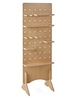 This Floor Standing Modern Pegboard Shelving Is Easy to Assemble and Disassemble Modern pegboard shelving with 66 peg holes
