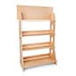 44 x 67.5 Multi-Tier Shelving Display, Floor Standing, Collapsible Design - Natural