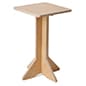26" Tall Wooden Display Pedestal with 16-inch Square Tabletop, Collapsible - Natural