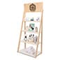73" x 31.5" Multi-Tiered Shelving Display, Custom Graphics, Simple Assembly - Natural