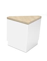 Corner Retail Counter w/ Matte Finish, Decorative Reveal, Ships Fully Assembled Corner retail counter with matte finish and wood grain top