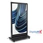 43"-75" Non-Touch Digital Poster Kiosk, Single Sided, Android OS, Caster Wheels