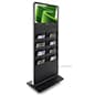 32" Digital Signage Kiosk with 4 Tiered Literature Pockets, Android 14 OS - Black