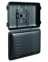 Outdoor TV Shields for 44" - 65" Screens, Impact Resistant, Locking Holes - Black Outdoor TV enclosure fits a 44 inch to 55 inch display size