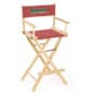 Wooden Director's Chair, Folding, 29" High Canvas Seat - Red w/ Full Color Printing