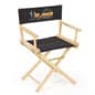 Wooden Director's Chair, Folding, 18" High Canvas Seat - Black w/ Full Color Printing