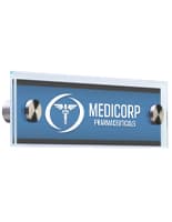 UV Printed Custom 8 x 2 Standoff Office Door Sign Custom 8 x 2 Standoff Office Door Sign with UV Printing