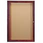 Enclosed Cork Board with Locking Door - Walnut