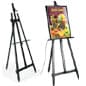 Display Easel for Floor with Adjustable Top and Bottom Bars - Black
