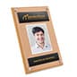 Recycled Acrylic & Cork Wall Mounted Sign Holder, Custom Printed, Standoffs - Clear