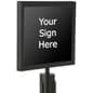 QueuePole.Economy 14 x 11 Stanchion Sign Frame, Slide-in Design, Landscape - Black