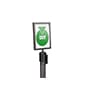 8.5 x 11 Sign Holder Topper for RCCDX QueuePole.Deluxe Stanchions - Graphite