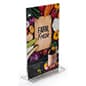 Recycled Acrylic Countertop Sign Holder, Top Insert, T-Style Design - Clear