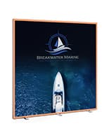 SEG Light Box Display with RGB Color Changing Frame and stabilizing feet