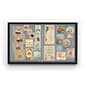 Enclosed Bulletin Board with 2 Locking Sliding Doors - Black with Gray Fabric