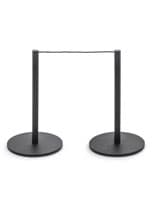 Modern 6-Stanchion Black Low Profile Barrier System 2-Post Section of the 6-Stanchion Black Low Profile Barrier System