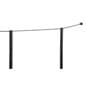 Set of (4) 16” QueuePole Slim Posts, 2 Wall Receptors, w/ 50’ Black Cord - Black