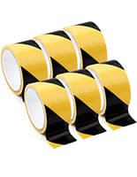 This Black and Yellow Vinyl Floor Tape Will Make Creating Check-Out Lanes At Retail Stores Simple Black and yellow vinyl floor tape with 6 mm thickness