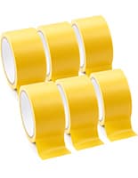 This Yellow Vinyl Floor Tape Has Strong Adhesive for Indoor or Outdoor Use Yellow vinyl floor tape adheres to wood