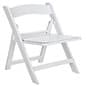 Heavy Duty Folding Chair, Plastic, Padded Seat - White