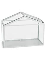 Glass Wedding Money Card Box with Top Loading Door for Easy Access to Gifts and Envelopes Glass wedding money card box with house shaped design