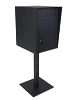 This Pedestal Drop Box Is a Great Solution for Library Book Returns Pedestal drop box with floor standing placement