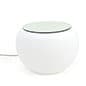 26" Round LED Coffee Table, 16 Color Options, Rechargeable Battery - White