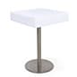 23" x 23" Square LED Table, 16 Color Options, Rechargeable Battery - White