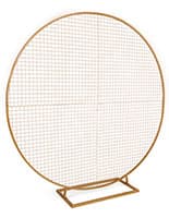 This Circle Grid Backdrop Is Great for Events Circle grid backdrop with sleek gold finish