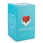 Cardboard Dump Bin for Floor, Includes Top, 4 Panel Custom Printing - White