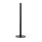 QueuePole Slim 16" Black Stanchion Post, Floor Mounting, Rope Not Included