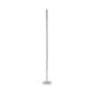 QueuePole Slim 39" Silver Stanchion Post, Floor Mounting, Rope Not Included