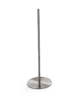 Silver Exhibit Stanchion with Weighted Base One Silver Exhibit Stanchion