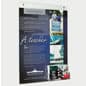 8.5" x 11" Acrylic Wall Mounted Sign Display with Business Card Holder - Clear