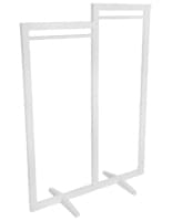 Modern Cottage Double Carry Clothing Rack with Open Concept Open concept modern cottage double carry clothing rack