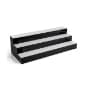 36"w 3-Tier Acrylic Bottle Organizer for Countertop Use, Interior LED Lights - Clear