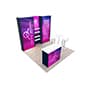 10x10 Modular Trade Show Booth Kit w/ SEG Graphics, Counter, Full-Size Closet