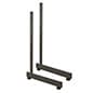 L-Shaped Gridwall Legs, Holds Single Panel, Set of 2 - Black