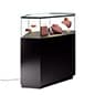 44" Quarter Vision Corner Display Case w/ Drawers, Ships Assembled - Black