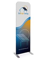 24 x 78.75 Banner Stand w/ 2-Sided Custom Graphic Personalized slip top banner stand with eco friendly polyester knit panel