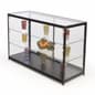60" Retail Display Case w/Side Lights, Sliding Door, Ships Assembled - Black