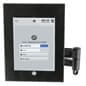 iPad Wall Mount with Articulating Arm, Locking, Adjustable Home Button Cover - Black