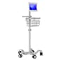 BOSSTAB Samsung Galaxy Medical Cart w/ Locking Enclosure, Basket, Locking Wheels
