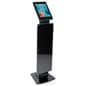 Navigator Series iPad Pro Floor Stand w/ Locking Enclosure & Sign Panel - Black