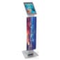 Navigator Series iPad Pro Floor Stand w/ Locking Holder & Custom Poster - Silver