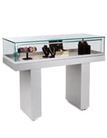 Sit Down Jewelry Case with Hydraulic Lift Opening Sit Down Jewelry Case