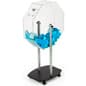 Acrylic Raffle Drum with Wheels, Floorstanding - Clear & Black