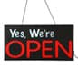 Yes, We're Open LED Sign with Hanging Chain, 23 x 11 Rectangular Red & White